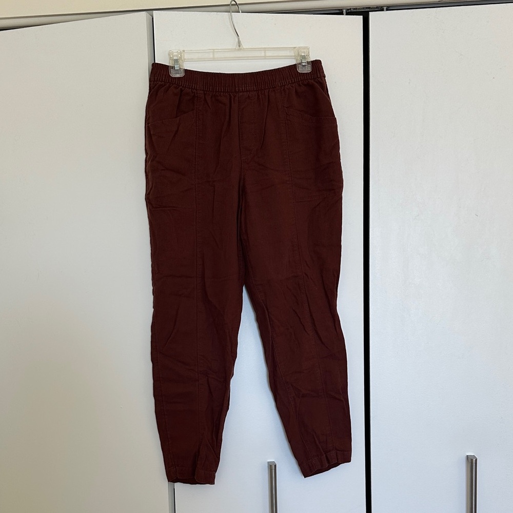 Old Navy Women’s Rust Linen Taper Pants